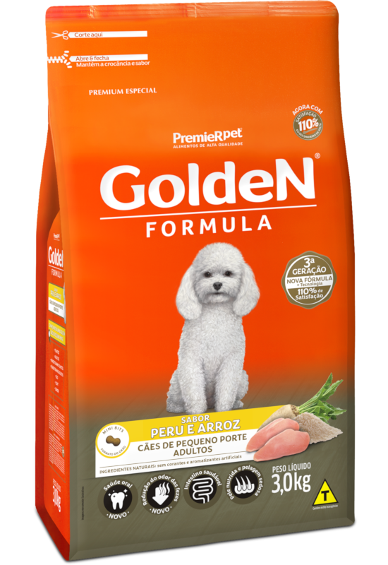 Imagem de Golden Cães Adultos Porte Pequeno - Peru e Arroz 