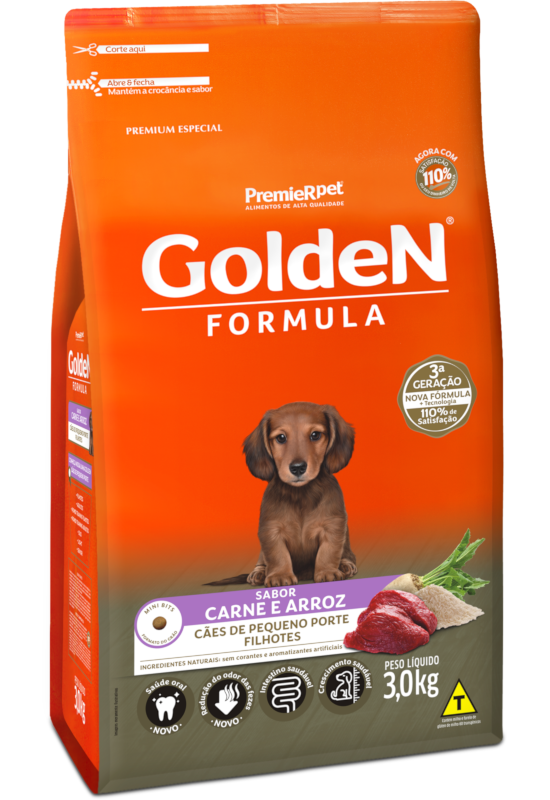 Imagem de Golden Cães Filhotes Porte Pequeno - Carne e Arroz 