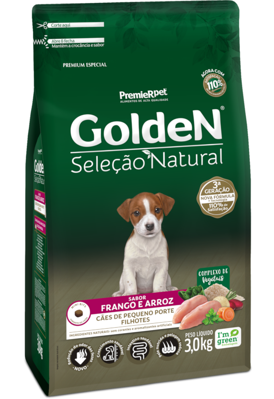 Imagem de  Golden Cães Filhotes Pequenos - Frango e Arroz 