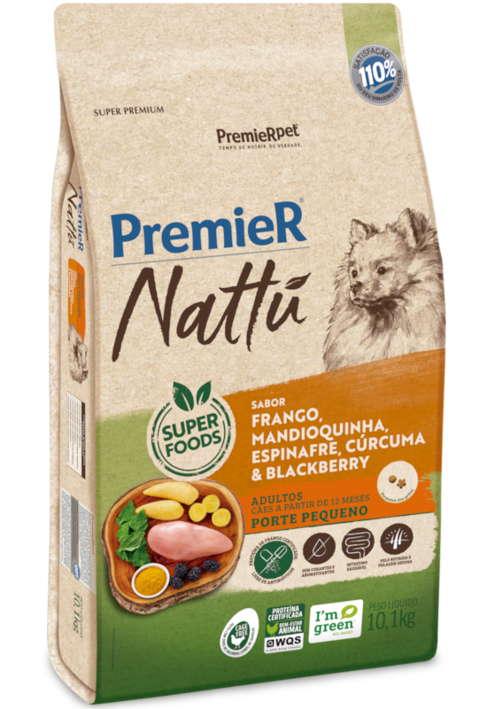 Imagem de Premier Cães Adultos Pequenos - 10,1kg - Frango Mandioquinha, Espinafre, Cúrcuma e Blackberry 