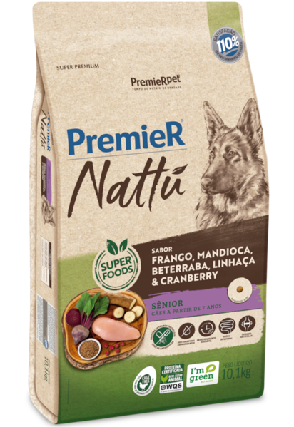 Imagem de Premier Cães Sênior - 10,1kg - Frango, Mandioca, Beterraba, Linhaça e Cranberry 