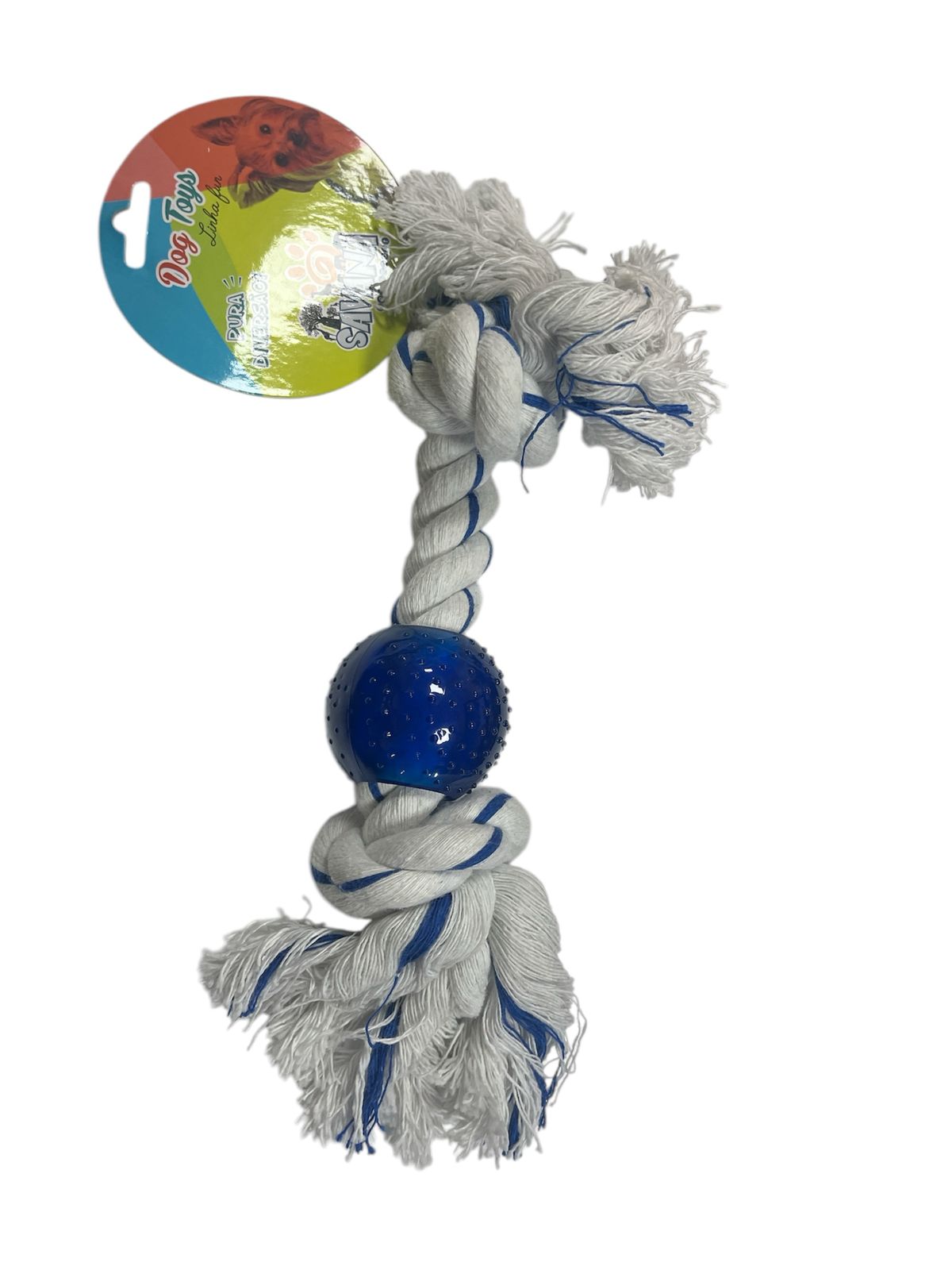 Imagem de Brinquedo mordedor  bolinha c/corda