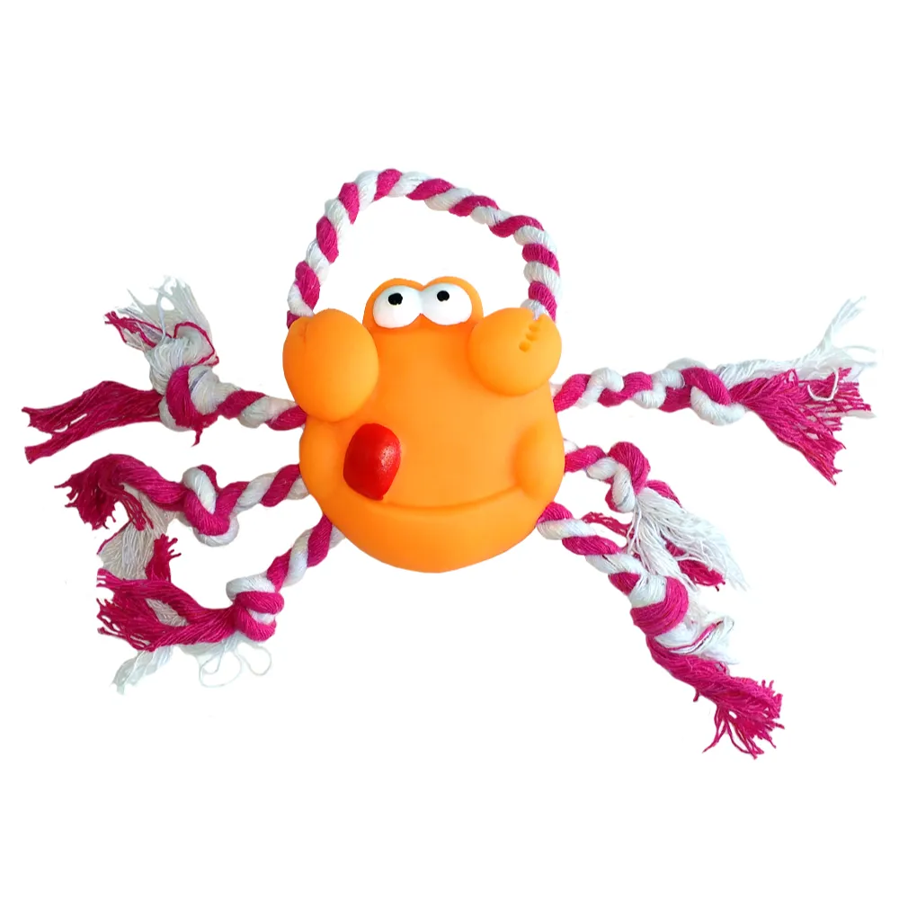 Imagem de Brinquedo Caranguejo com Cordas para Cães – Cores Sortidas