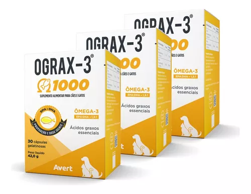 Imagem de Ograx-3 1000 para Cães e Gatos 