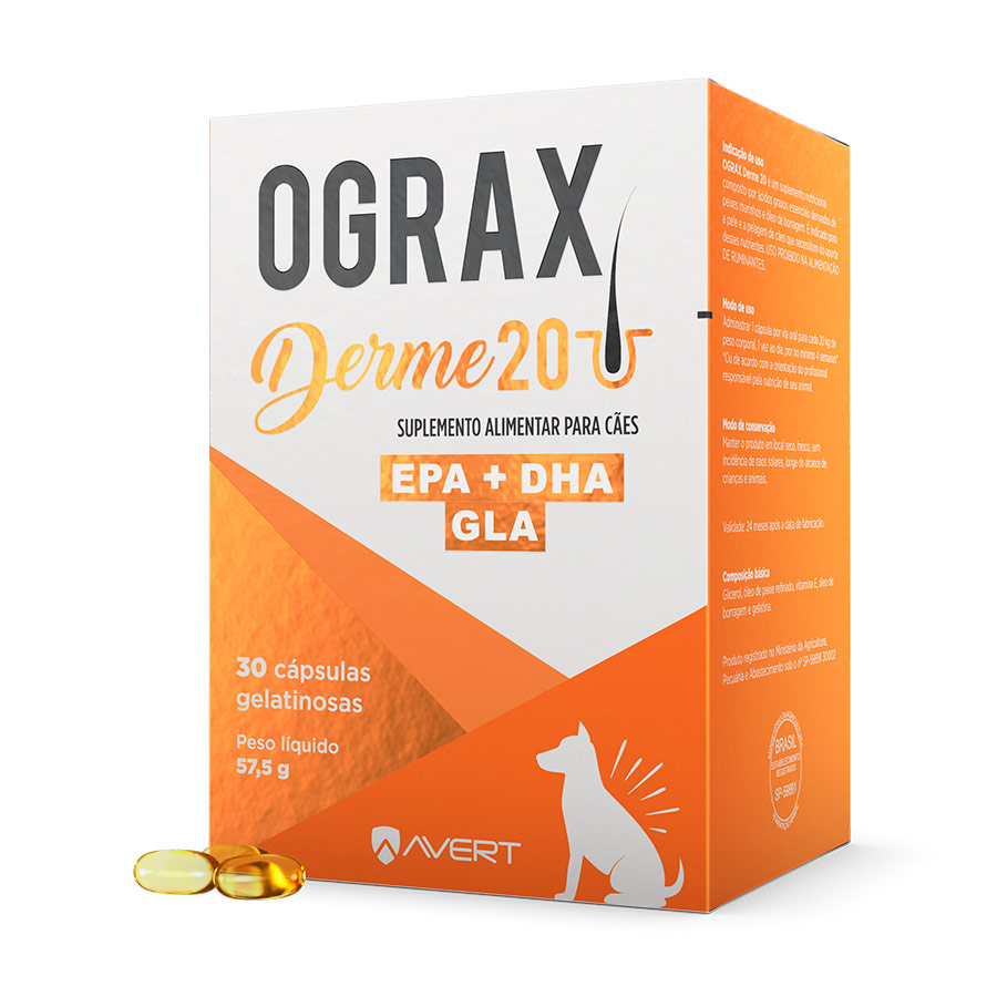 Imagem de Ograx- Derme 20 para Cães 30 Cápsulas