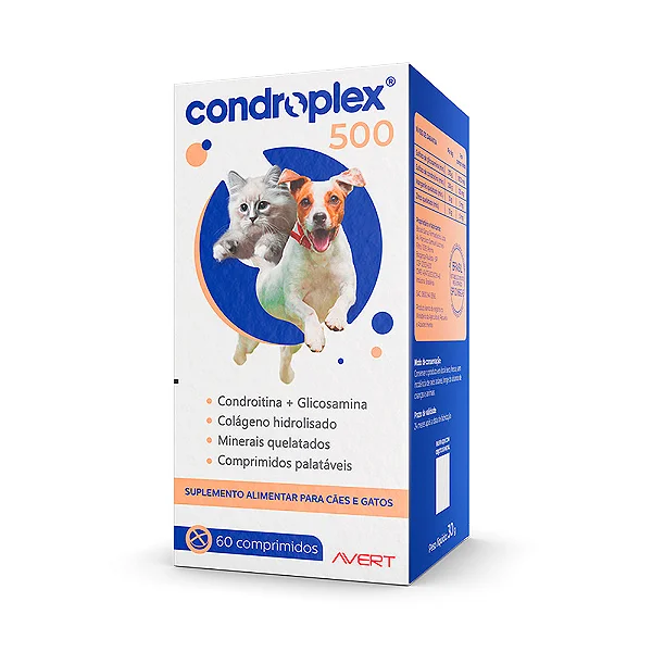 Imagem de Condroplex 500 com 60 Comprimidos Cães e Gatos