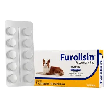 Imagem de Furolisin 40mg Diurético para Cães e Gatos 10 comprimidos