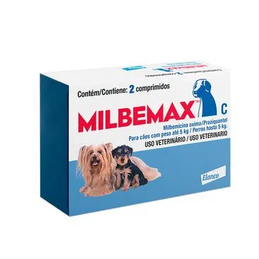 Imagem de Milbemax C Cães - até 5kg - 2 comprimidos