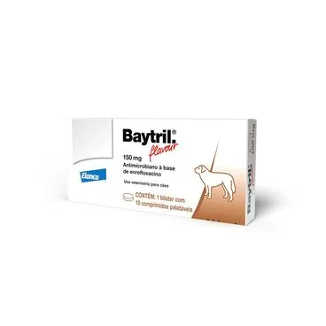 Imagem de Baytril Flavour 150mg Antimicrobiano 10 comprimidos