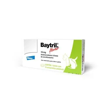 Imagem de Baytril Flavour 15mg Antimicrobiano 10 comprimidos