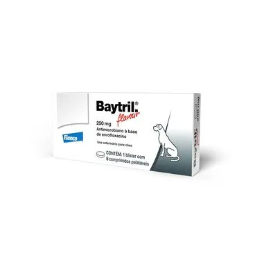Imagem de Baytril Flavour 250mg Antimicrobiano 6 comprimidos