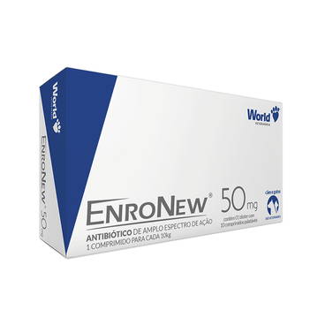 Imagem de EnroNew 50mg Antibiótico para Cães e Gatos 10 comprimidos