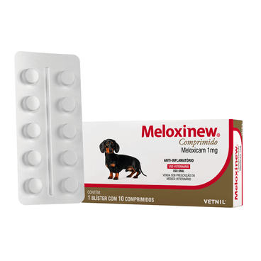 Imagem de  Meloxinew Anti-Inflamatório 1mg Vetnil 10 comprimidos