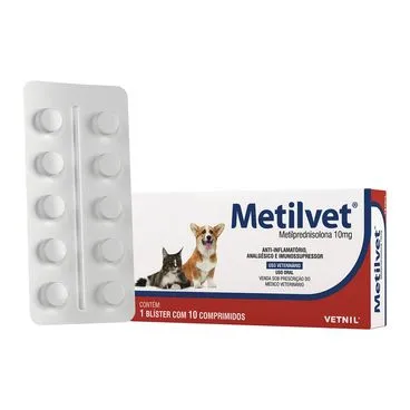 Imagem de Metilvet Anti-Inflamatório - 10mg - 10 comprimidos