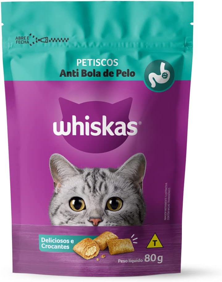 Imagem de Petisco Whiskas Anti Bola de Pelo - 80g