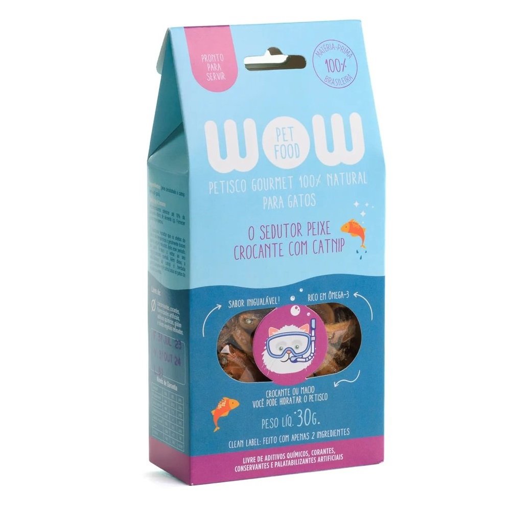Imagem de Petisco Gourmet Wow para Gatos - Peixe com Catnip -30g