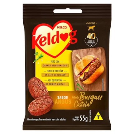Imagem de Bifinho Keldog para Cães - Mini Burguer Costela - 55g