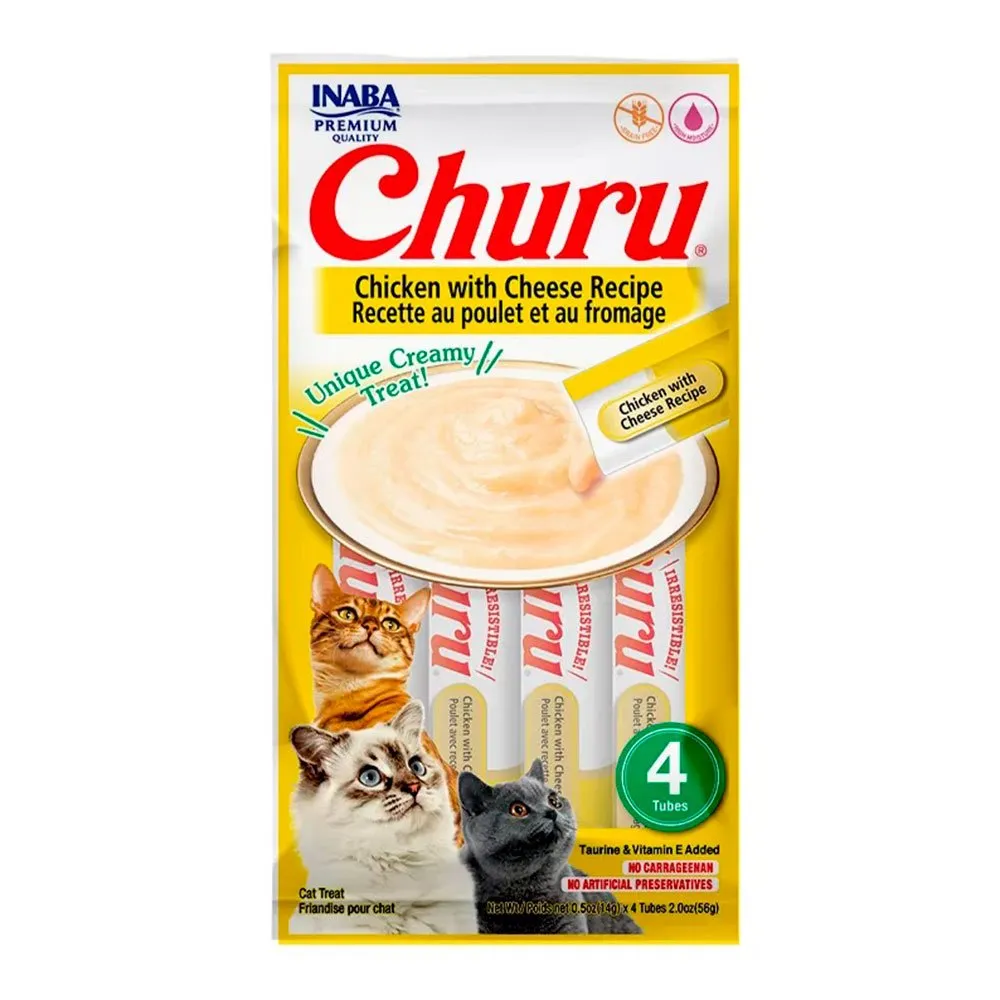 Imagem de Churu Snack Úmido - Frango com Queijo - 56 - 4un