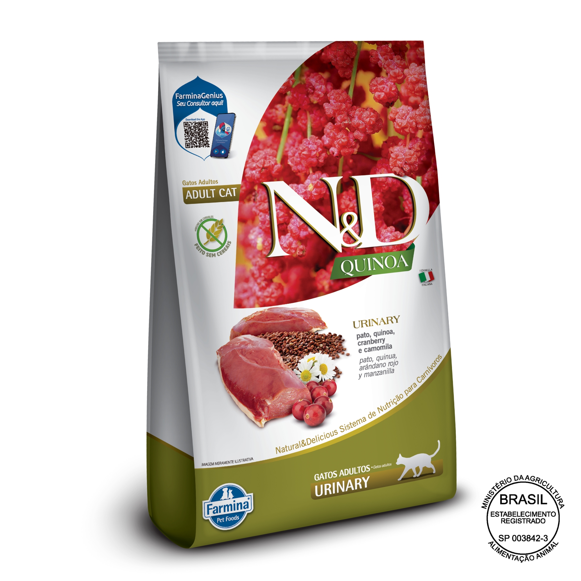 Imagem de N&D Quinoa Urinary Gatos Adultos - Patos