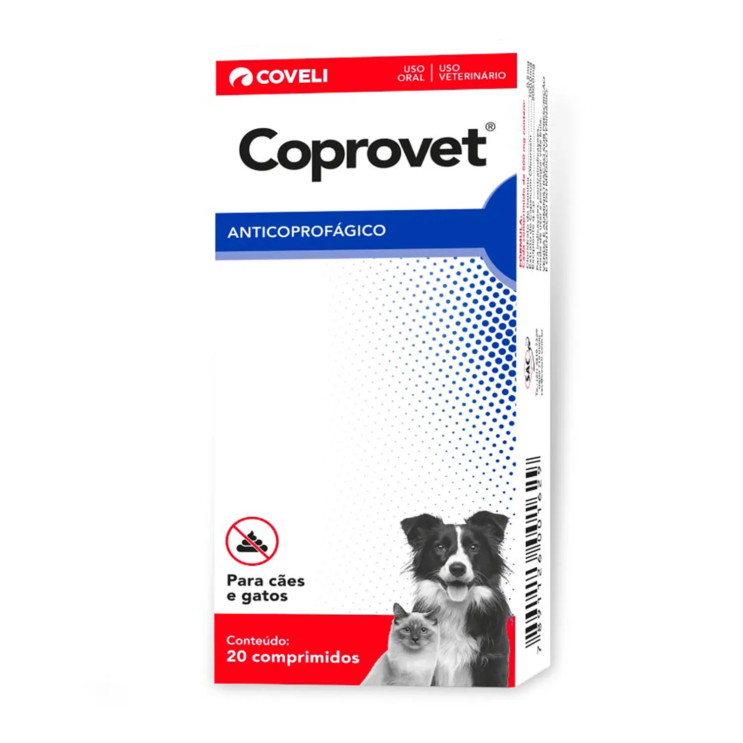 Imagem de Coprovet – Suplemento para Cães e Gatos - 20 comprimidos